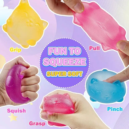 Maltose Cool Cat Sensory Squeeze Toy, Stress Relief Toy, Gift Box Filler, Birthday Present, Classroom Prize, Christmas Stocking Stuffer
