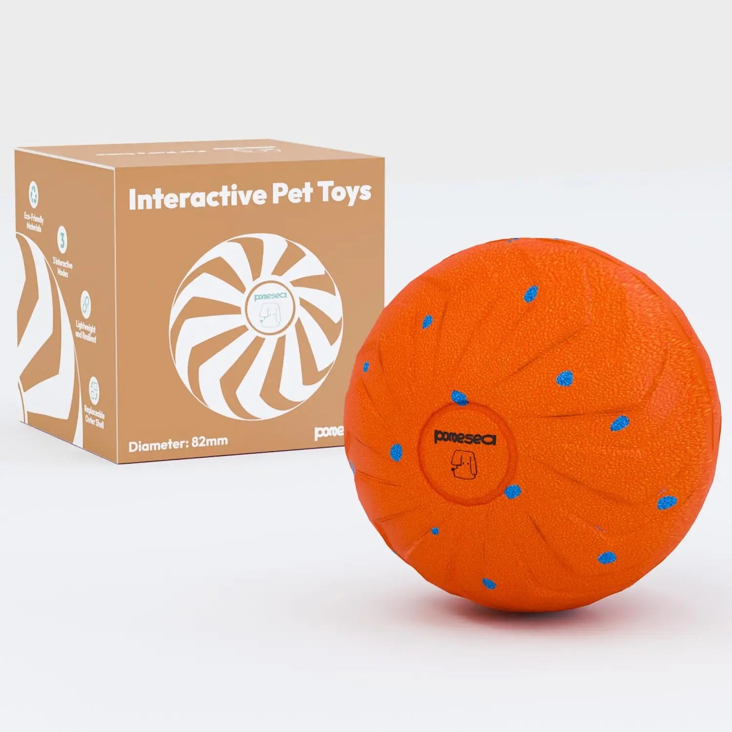 Smart Interactive Dog Toy Ball: Automatically Moves, Bounces and Spins to Keep Your Dog Active and Entertained. Durable E‑TPU Material, IPX7 Waterproof, 3 Fun Modes for Endless Indoor and Outdoor Play.