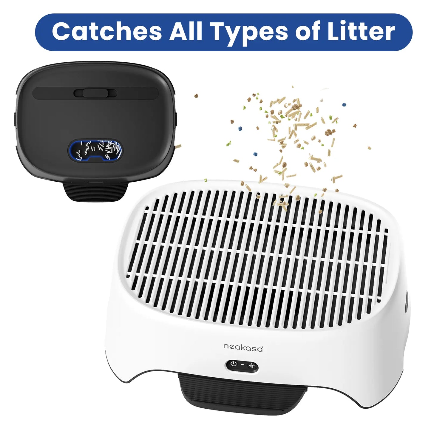 Neakasa Airstep Pet Air Purifier with Three Modes for Odor, Dust, and Pet Hair Control, Compatible with M1 Plus, M1 Lite, and Most Automatic and Traditional Litter Boxes
