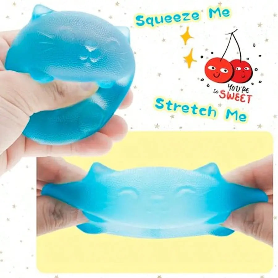 Maltose Cool Cat Sensory Squeeze Toy, Stress Relief Toy, Gift Box Filler, Birthday Present, Classroom Prize, Christmas Stocking Stuffer