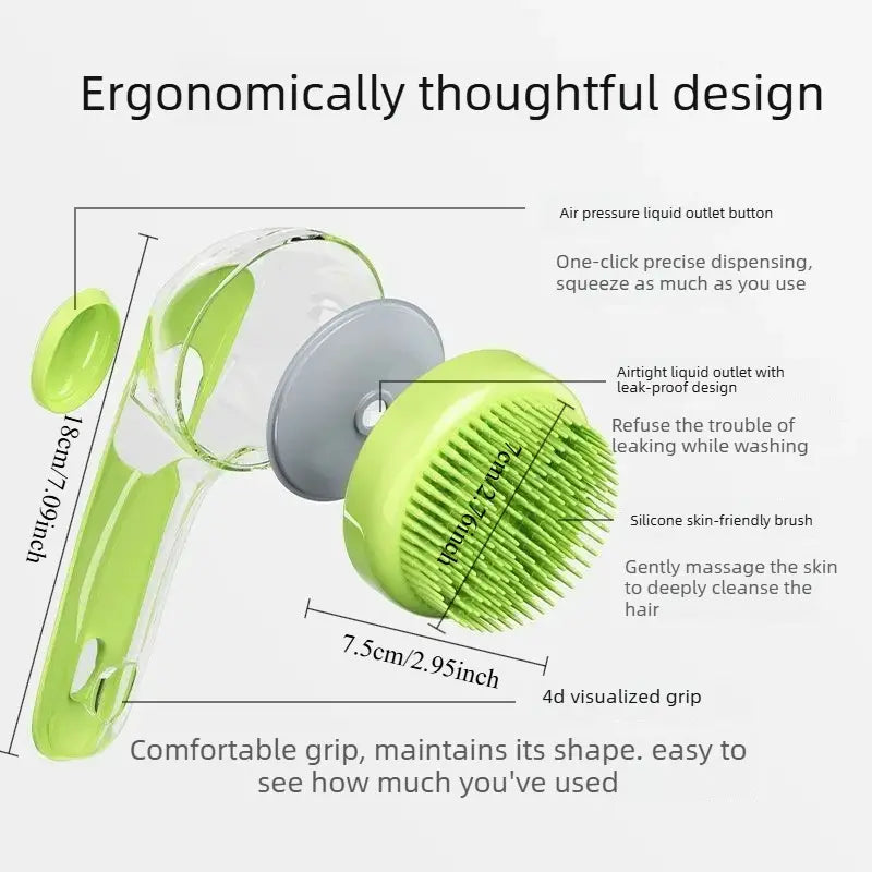 Silicone Bath Brush Set for Dogs and Cats – Dual-Function Bathing, Massage, and Scrubbing Tool