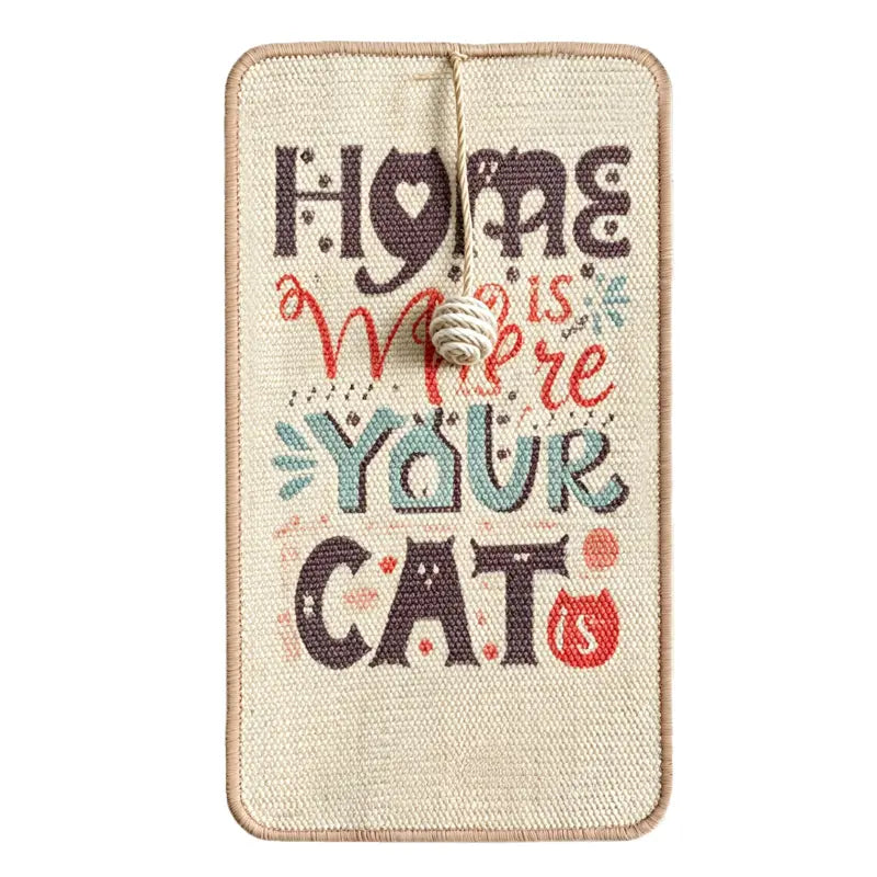 Sisal Cat Scratching Mat - Wall-Mounted Scratch Pad for Furniture and Wall Protection, Non-Slip Design for Indoor Cats and Kittens