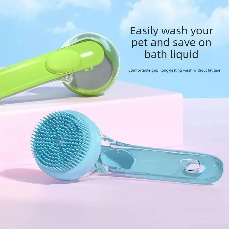 Silicone Bath Brush Set for Dogs and Cats – Dual-Function Bathing, Massage, and Scrubbing Tool