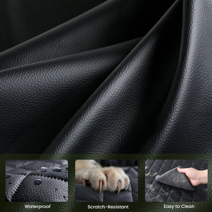 Pecute Pet Car Seat Cover Waterproof Dog Backseat Hammock with Mesh Window & Storage Pocket, 600D Non-Slip for Car/Truck, Easy to Install Washable,Summervibes,Petlovers,Summervibes