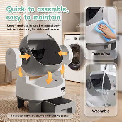 Warcat Next-Gen Automatic Open-Top Cat Litter Box Simplified Self-Cleaning Litter Box with Reliable Safety Sensors App-Free Design for Easy Use #Aprilstockup#Tiktokshopstockup#Tiktokshopmothersday#Summervibes#Petlovers