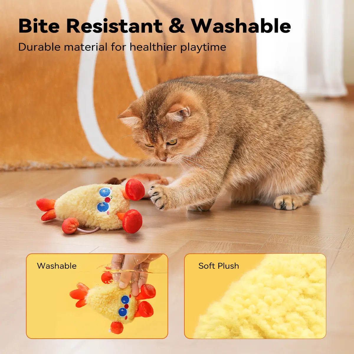 Petgravity Jumpyshrimp Taiyaki Interactive Electric Cat Toys Set, 2 Pack Automatic Jumping Moving Cat Toys with Built-In Motor, Fun Exercise Play Toys for Indoor Cats Kitten, Summervibes, Petlovers,Summervibes