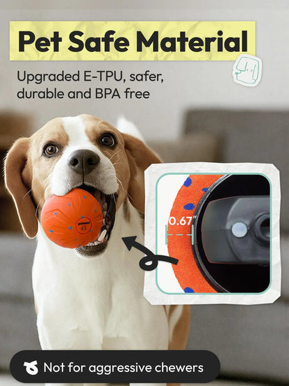 Smart Interactive Dog Toy Ball: Automatically Moves, Bounces and Spins to Keep Your Dog Active and Entertained. Durable E‑TPU Material, IPX7 Waterproof, 3 Fun Modes for Endless Indoor and Outdoor Play.